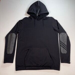 Adidas Y-3 Yoji Yamamoto‎ Hoodie Men's 2XL Black Elbow Patch Zip Sherpa Hood